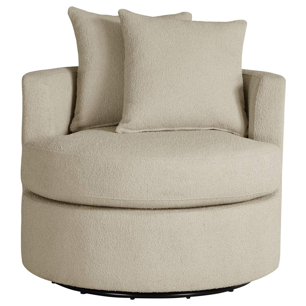 902274 Debbie Upholstered Swivel Accent Chair Camel