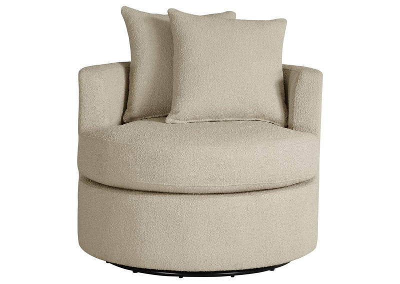 902274 Debbie Upholstered Swivel Accent Chair Camel