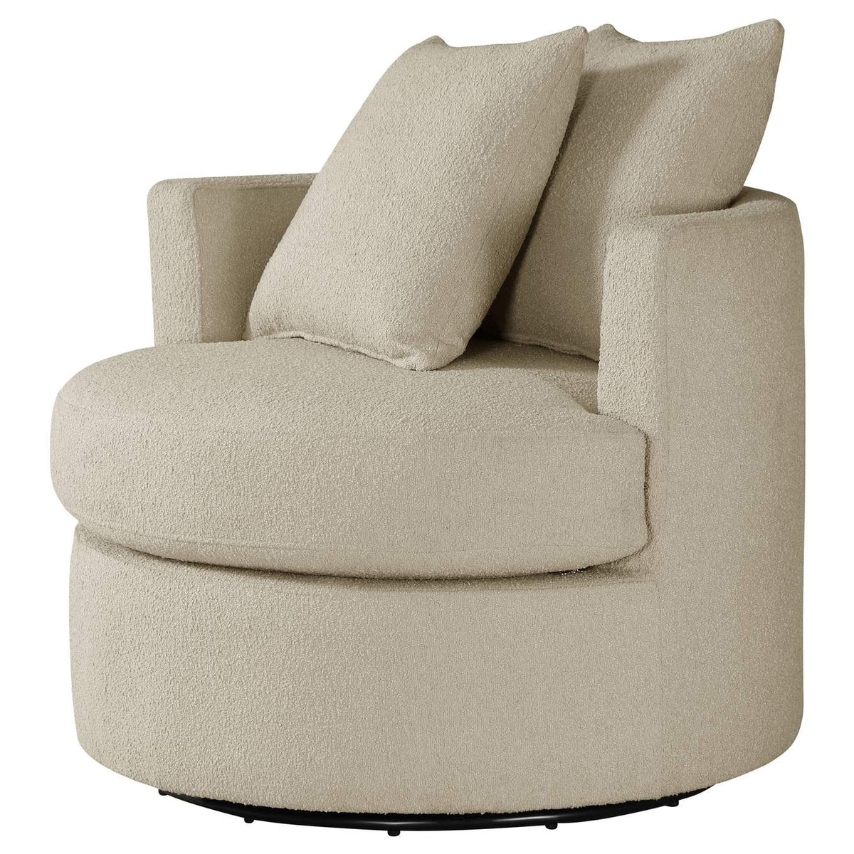 902274 Debbie Upholstered Swivel Accent Chair Camel