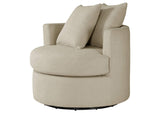 902274 Debbie Upholstered Swivel Accent Chair Camel