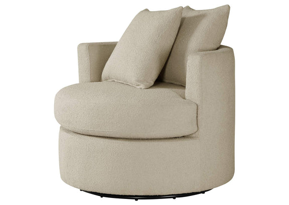 902274 Debbie Upholstered Swivel Accent Chair Camel