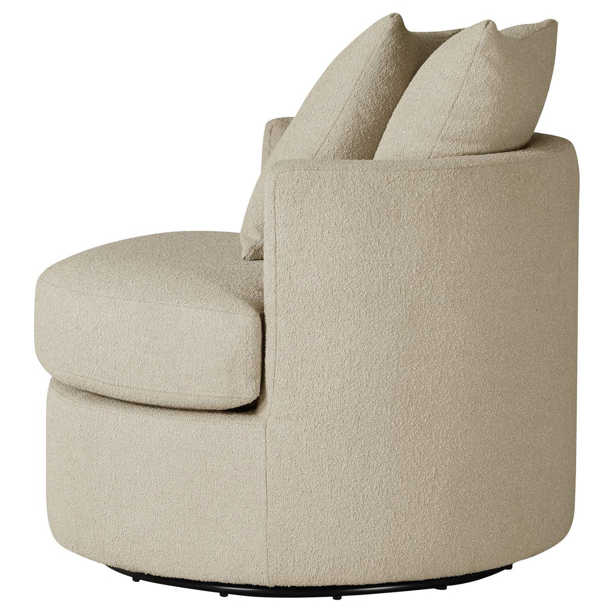 902274 Debbie Upholstered Swivel Accent Chair Camel
