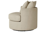 902274 Debbie Upholstered Swivel Accent Chair Camel