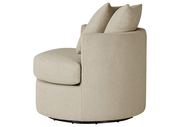 902274 Debbie Upholstered Swivel Accent Chair Camel