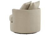 902274 Debbie Upholstered Swivel Accent Chair Camel