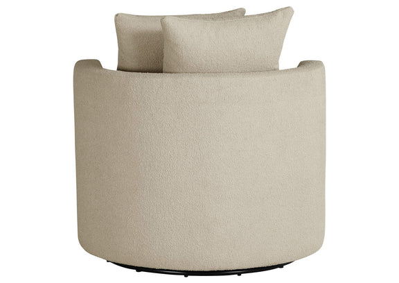 902274 Debbie Upholstered Swivel Accent Chair Camel