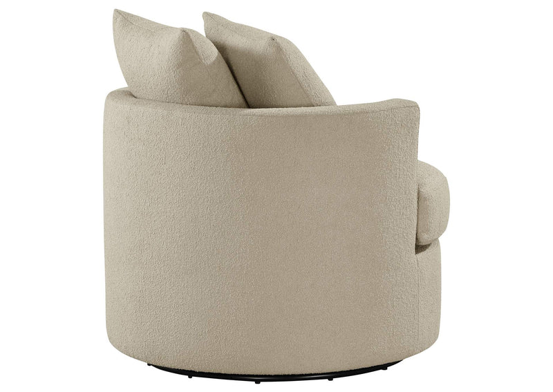 902274 Debbie Upholstered Swivel Accent Chair Camel