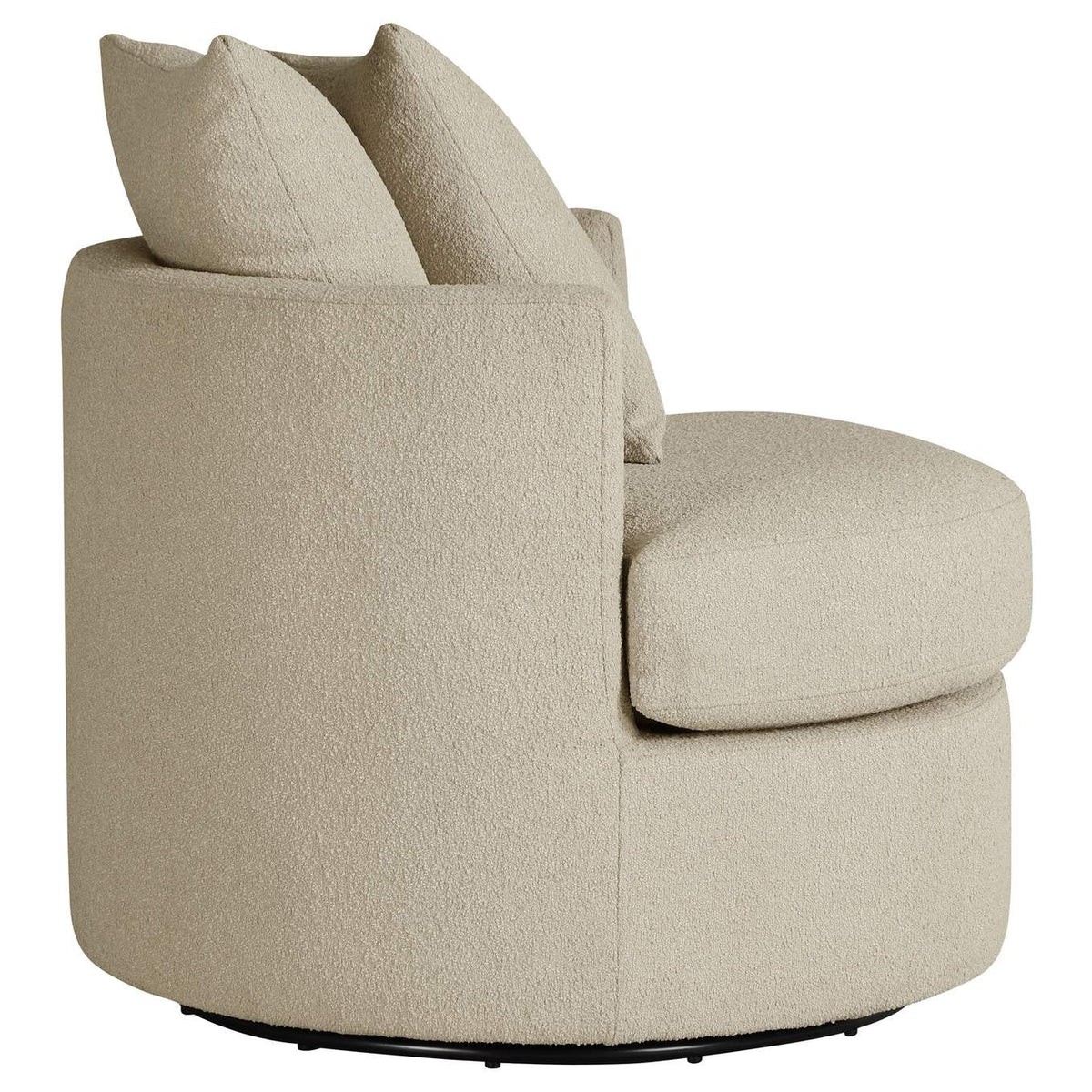 902274 Debbie Upholstered Swivel Accent Chair Camel
