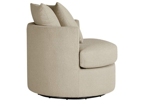 902274 Debbie Upholstered Swivel Accent Chair Camel