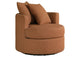 902275 Debbie Upholstered Swivel Accent Chair Burnt Orange