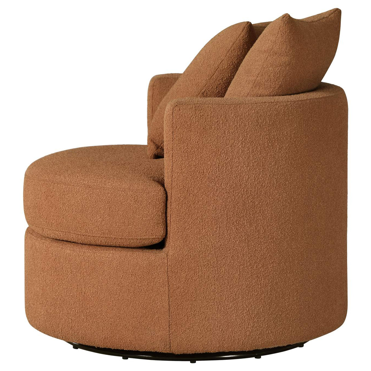 902275 Debbie Upholstered Swivel Accent Chair Burnt Orange