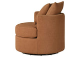 902275 Debbie Upholstered Swivel Accent Chair Burnt Orange