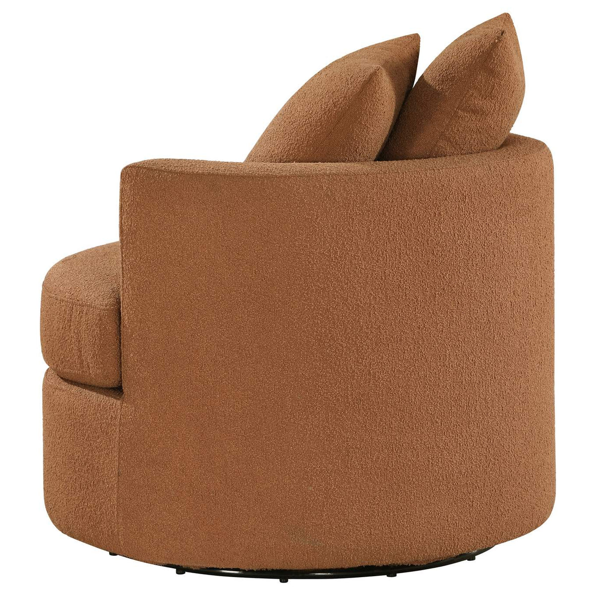 902275 Debbie Upholstered Swivel Accent Chair Burnt Orange