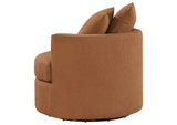 902275 Debbie Upholstered Swivel Accent Chair Burnt Orange