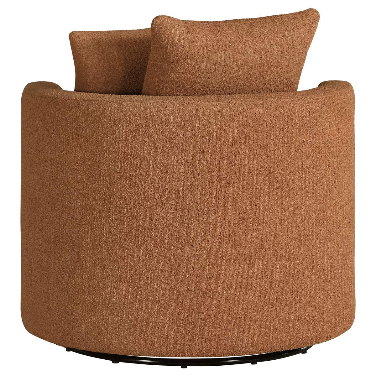 902275 Debbie Upholstered Swivel Accent Chair Burnt Orange
