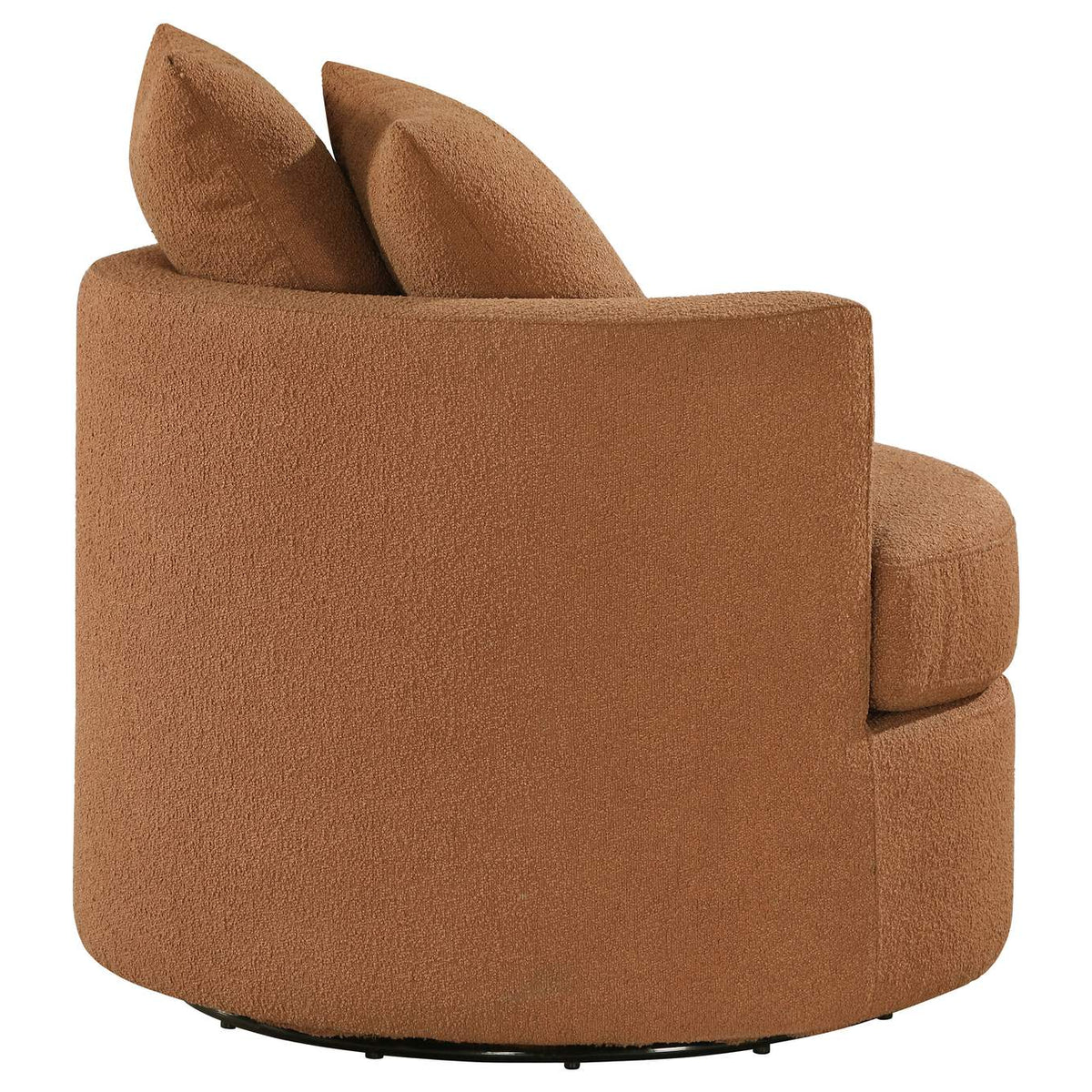 902275 Debbie Upholstered Swivel Accent Chair Burnt Orange