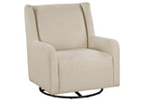 902453 Serra Boucle Upholstered Swivel Glider Sandy Beige