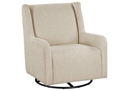 902453 Serra Boucle Upholstered Swivel Glider Sandy Beige