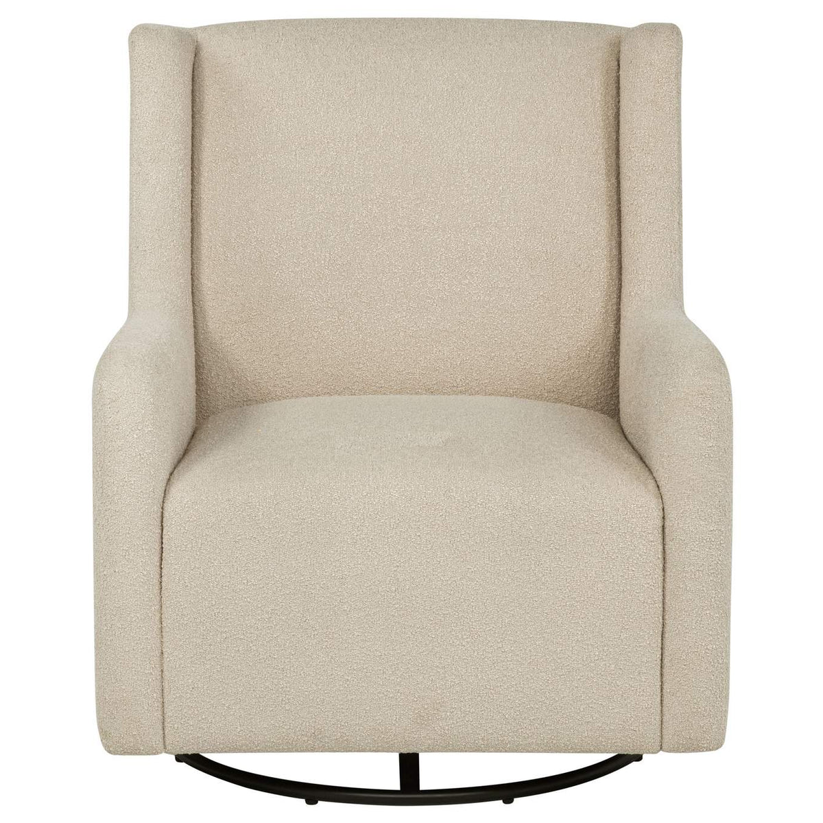902453 Serra Boucle Upholstered Swivel Glider Sandy Beige