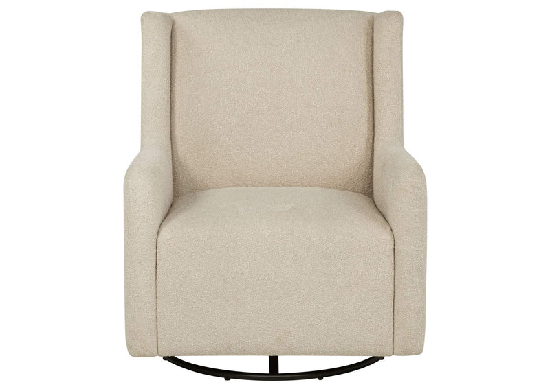 902453 Serra Boucle Upholstered Swivel Glider Sandy Beige