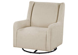 902453 Serra Boucle Upholstered Swivel Glider Sandy Beige