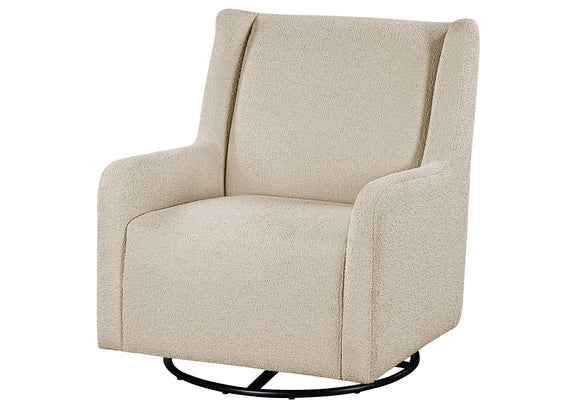902453 Serra Boucle Upholstered Swivel Glider Sandy Beige