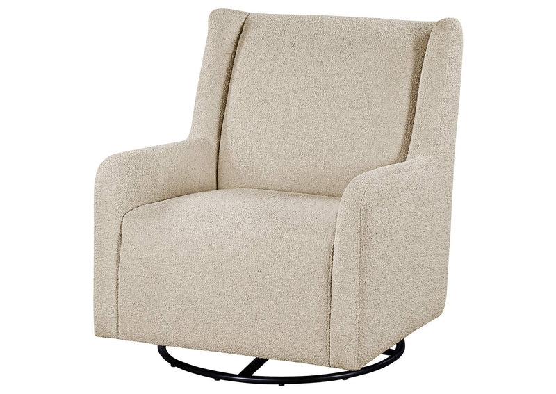 902453 Serra Boucle Upholstered Swivel Glider Sandy Beige