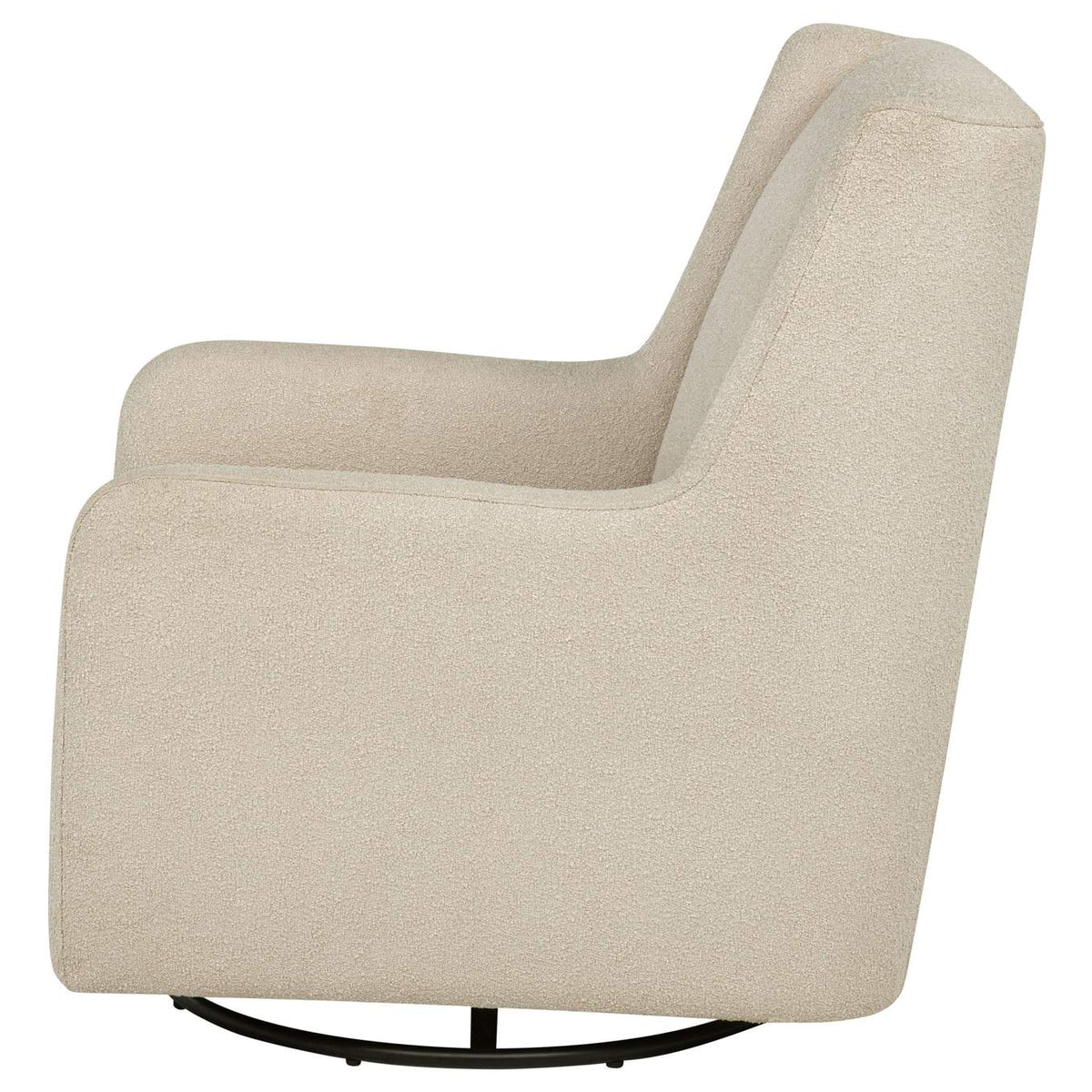 902453 Serra Boucle Upholstered Swivel Glider Sandy Beige