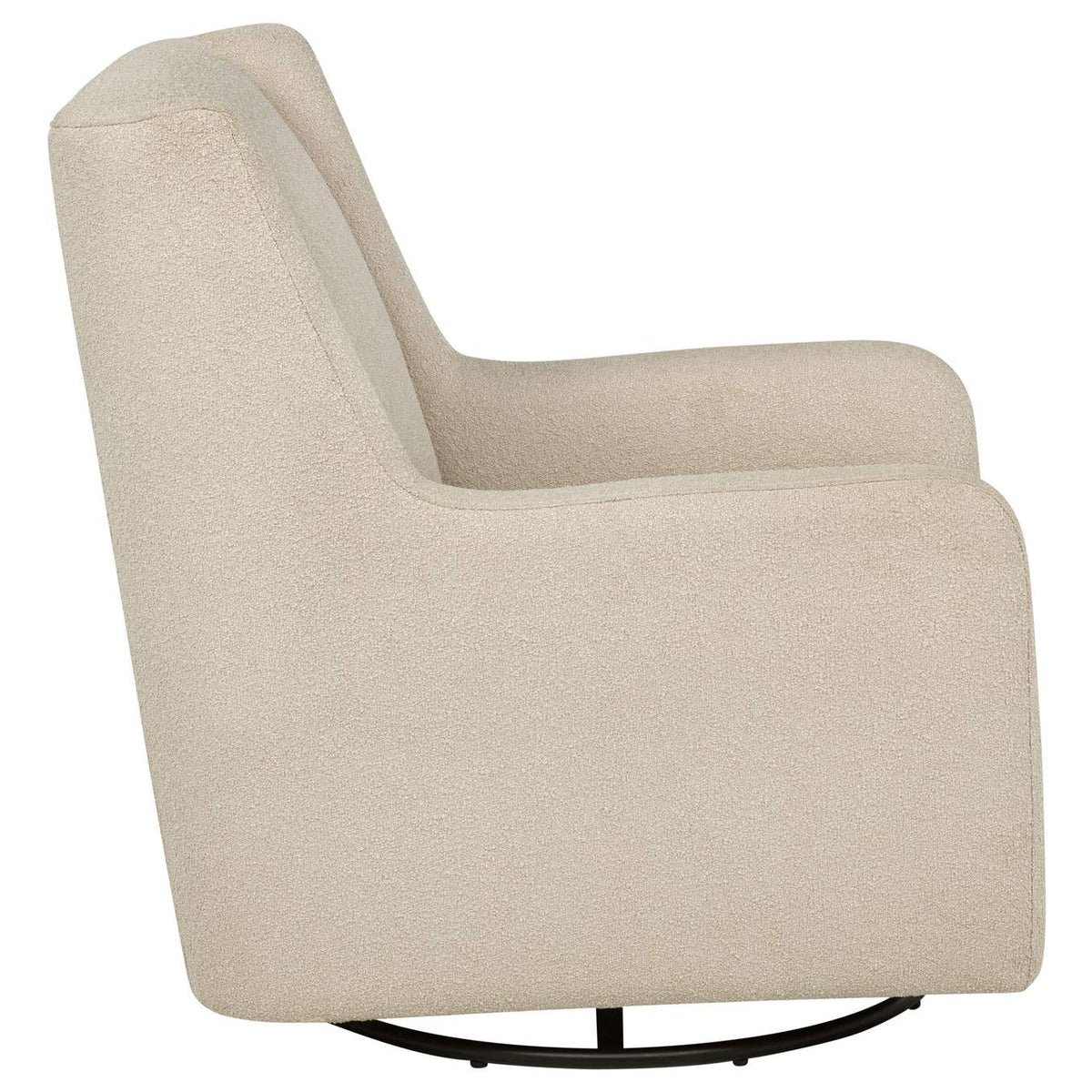 902453 Serra Boucle Upholstered Swivel Glider Sandy Beige