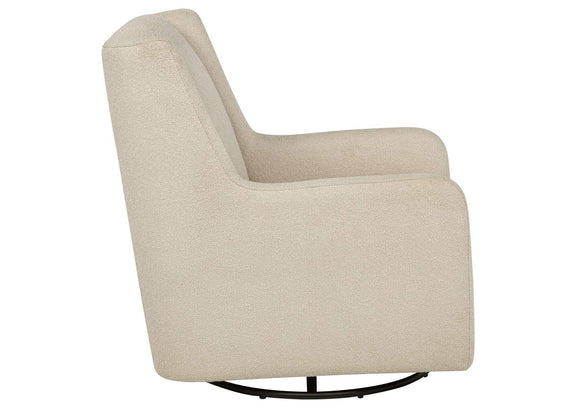 902453 Serra Boucle Upholstered Swivel Glider Sandy Beige
