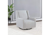 902454 Serra Boucle Upholstered Swivel Glider Dove Grey