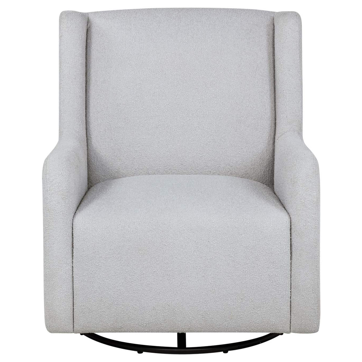 902454 Serra Boucle Upholstered Swivel Glider Dove Grey