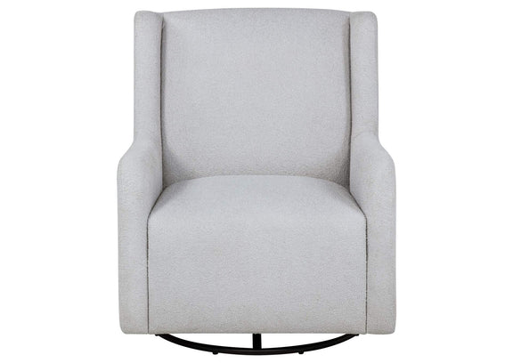 902454 Serra Boucle Upholstered Swivel Glider Dove Grey