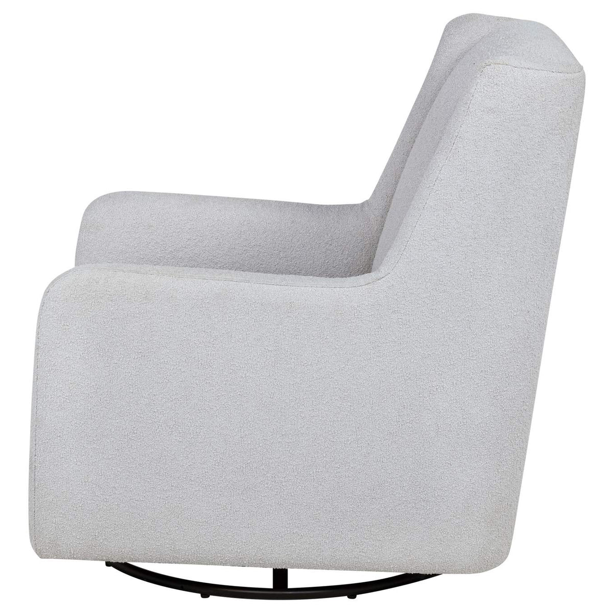 902454 Serra Boucle Upholstered Swivel Glider Dove Grey