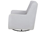 902454 Serra Boucle Upholstered Swivel Glider Dove Grey