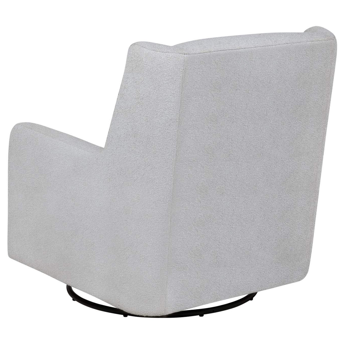 902454 Serra Boucle Upholstered Swivel Glider Dove Grey