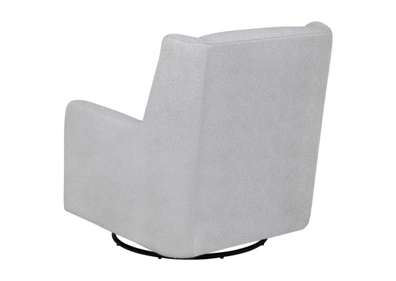 902454 Serra Boucle Upholstered Swivel Glider Dove Grey