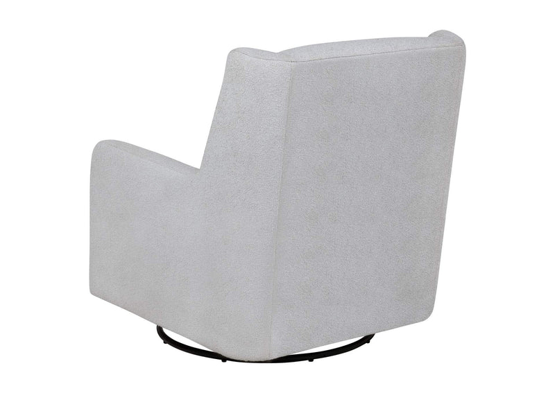 902454 Serra Boucle Upholstered Swivel Glider Dove Grey