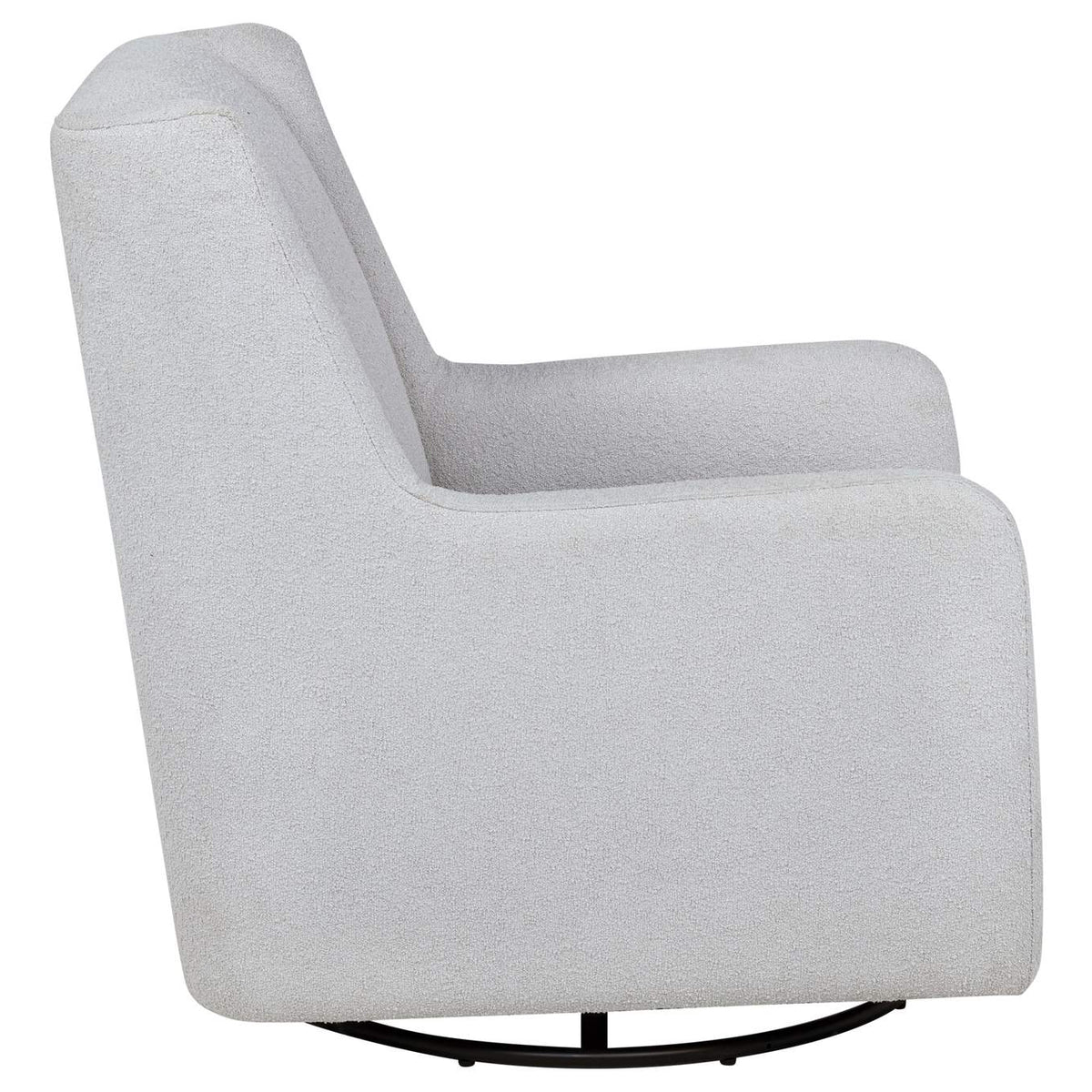 902454 Serra Boucle Upholstered Swivel Glider Dove Grey