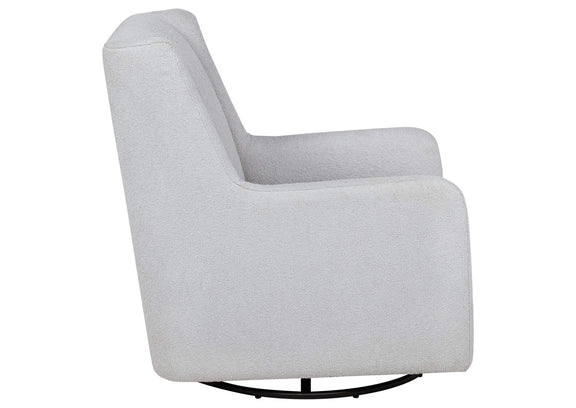 902454 Serra Boucle Upholstered Swivel Glider Dove Grey