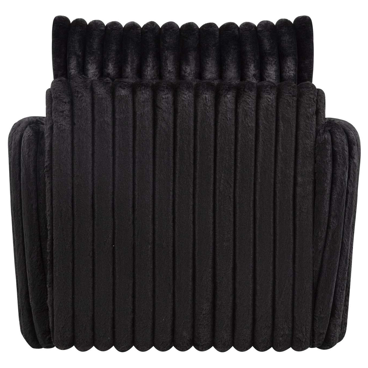 902542 Sarco Corduroy Upholstered Swivel Accent Arm Chair Black