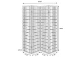 902626 Roberto 4-Panel Room Divider Folding Shoji Screen White