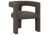 Petra Boucle Upholstered Accent Side Chair Chocolate Brown