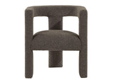 902880 Petra Boucle Upholstered Accent Side Chair Chocolate Brown