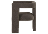 902880 Petra Boucle Upholstered Accent Side Chair Chocolate Brown