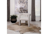902881 Petra Boucle Upholstered Accent Side Chair White