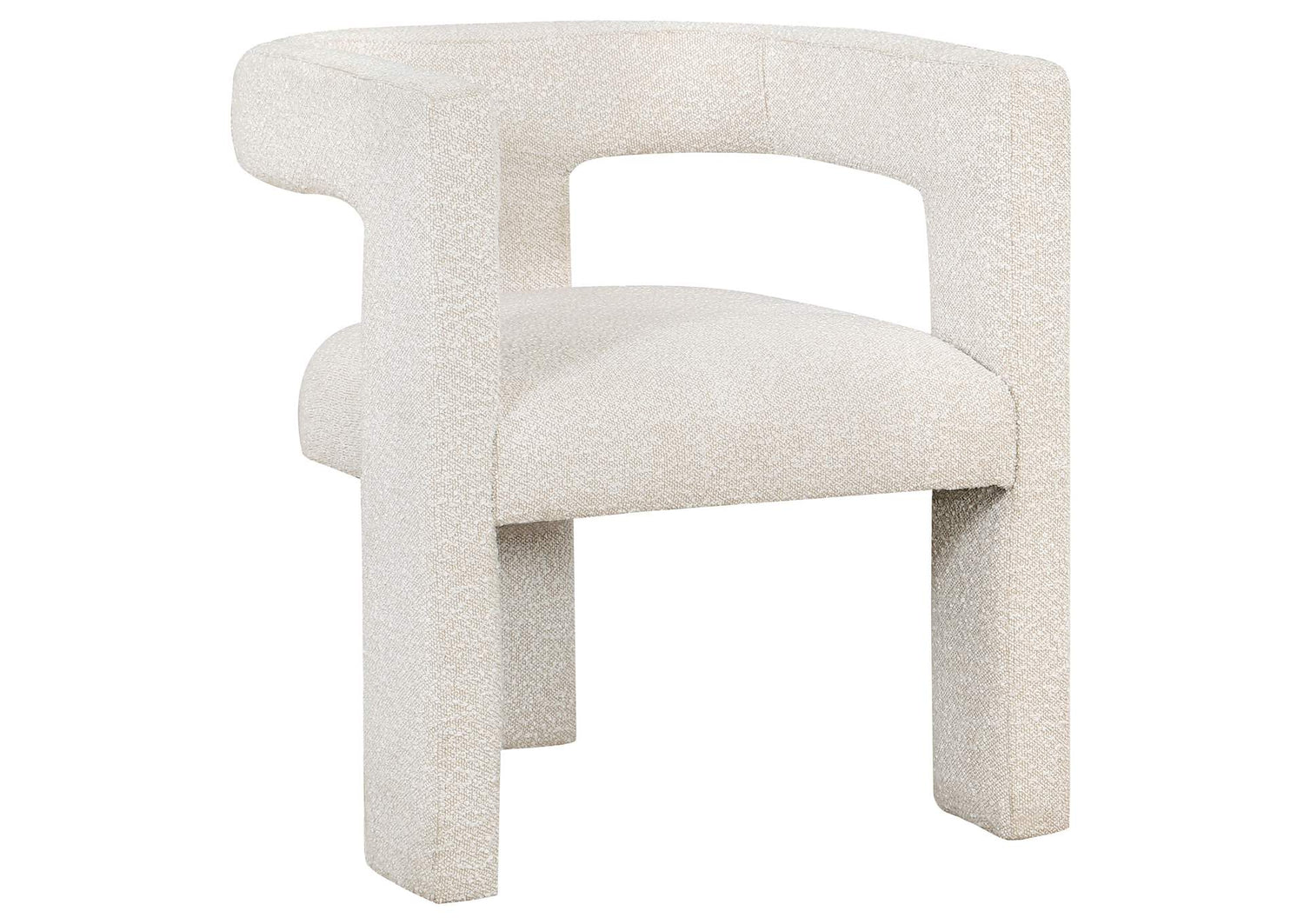 Petra Boucle Upholstered Accent Side Chair White