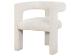 902881 Petra Boucle Upholstered Accent Side Chair White
