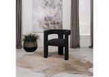 902882 Petra Boucle Upholstered Accent Side Chair Black