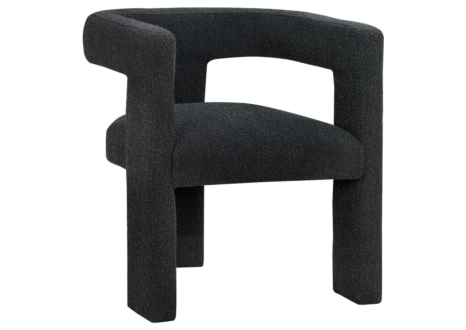 Petra Boucle Upholstered Accent Side Chair Black